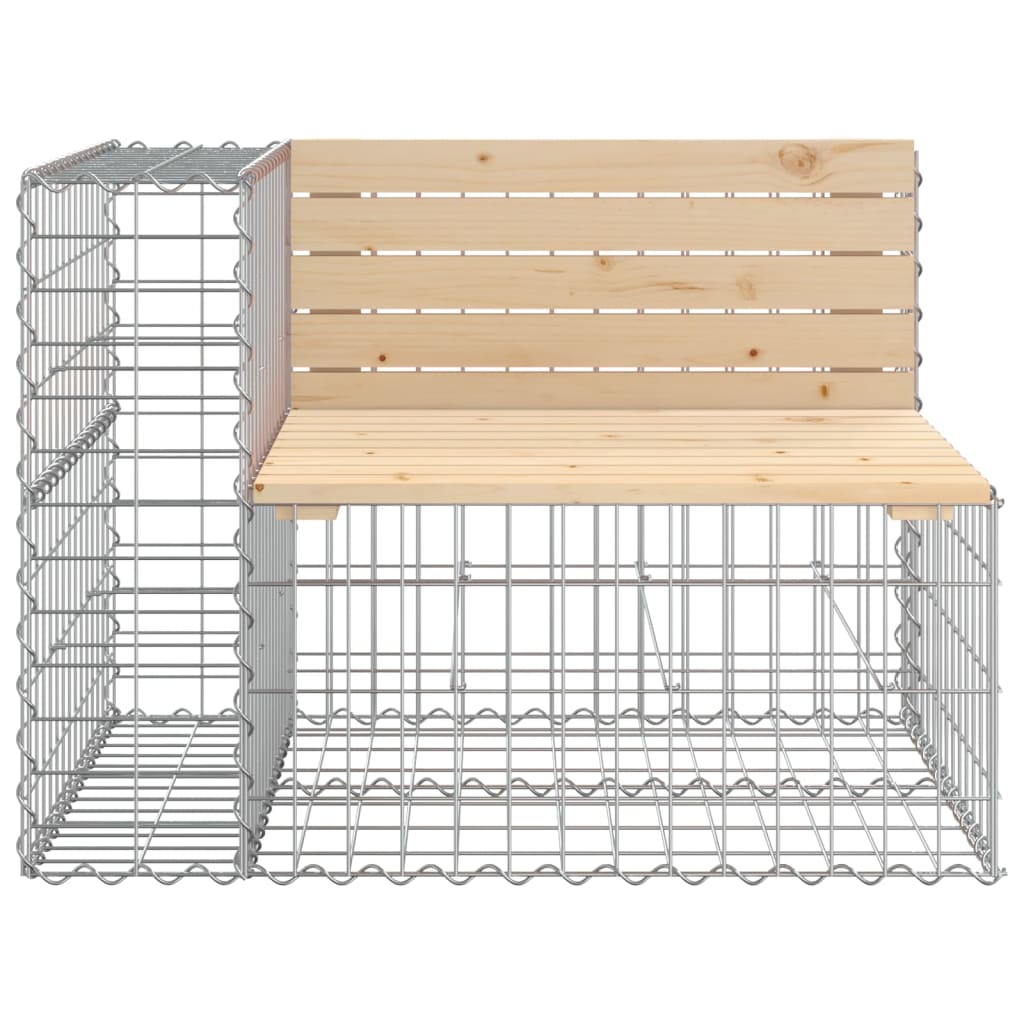 Hagebenk gabiondesign 92x71x65,5 cm heltre furu vidaXL