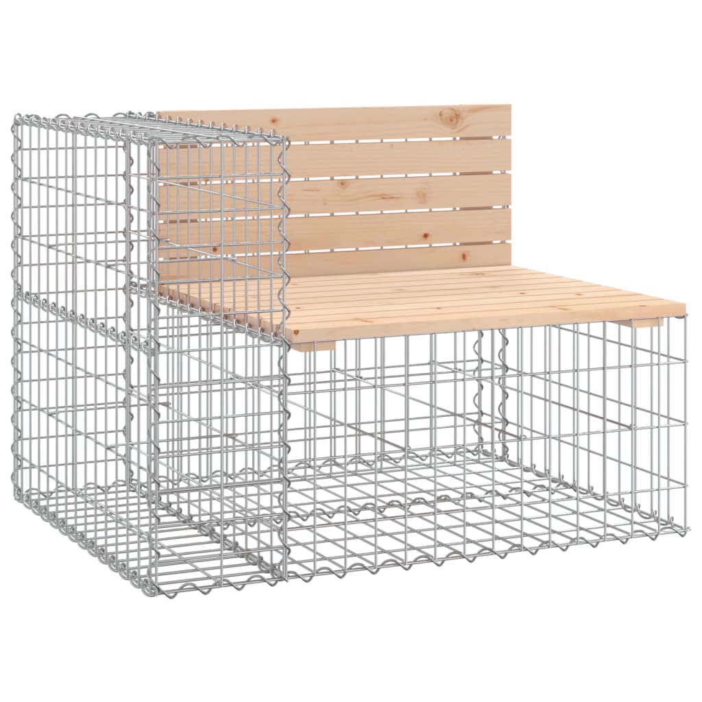 Hagebenk gabiondesign 184x71x65,5 cm heltre furu vidaXL