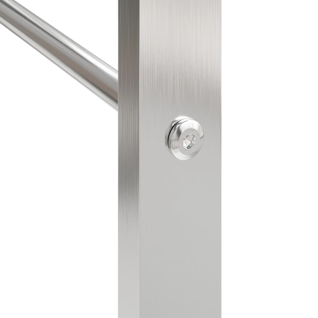 Vedstativ 50x28x56 cm rustfritt stål