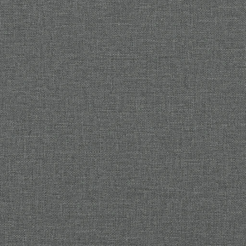 Dagseng med madrass mørkegrå 90x190 cm stoff