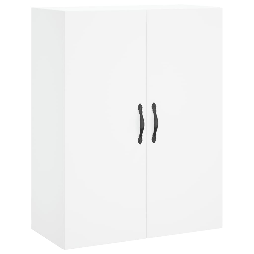 Highboard hvit 69,5x34x180 cm konstruert tre