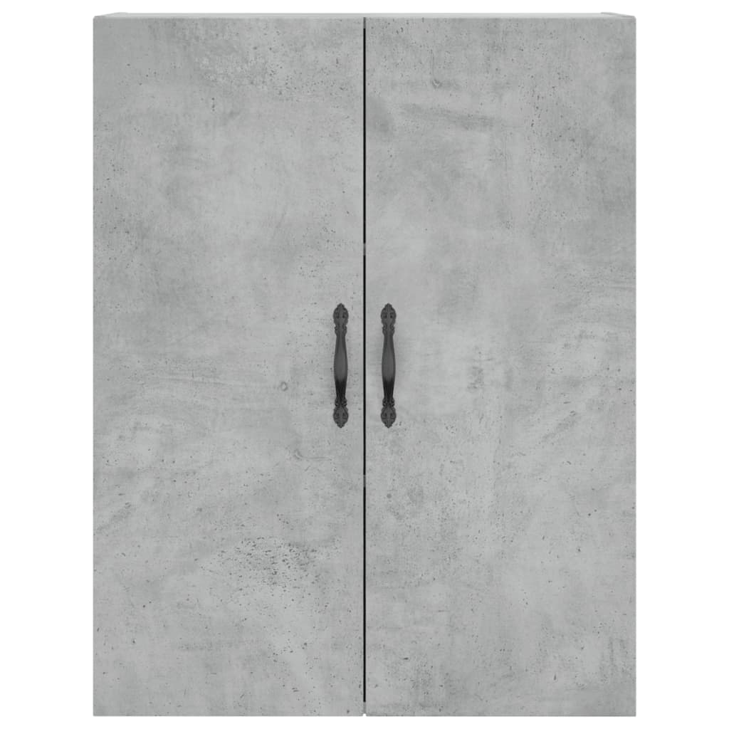Highboard betonggrå 69,5x34x180 cm konstruert tre