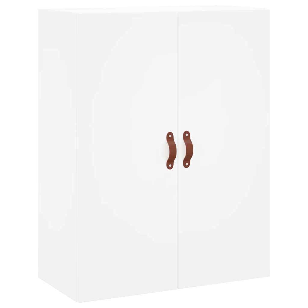 Highboard hvit 69,5x34x180 cm konstruert tre