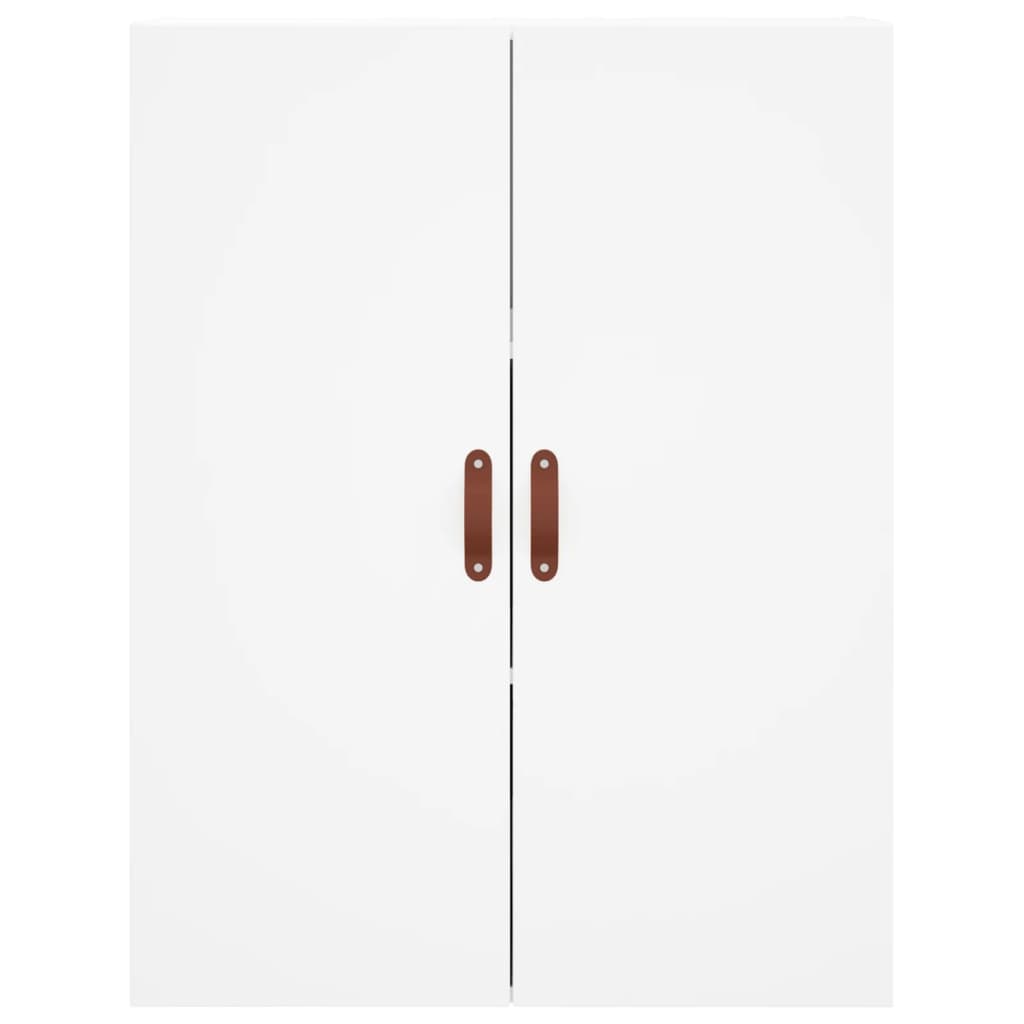 Highboard hvit 69,5x34x180 cm konstruert tre