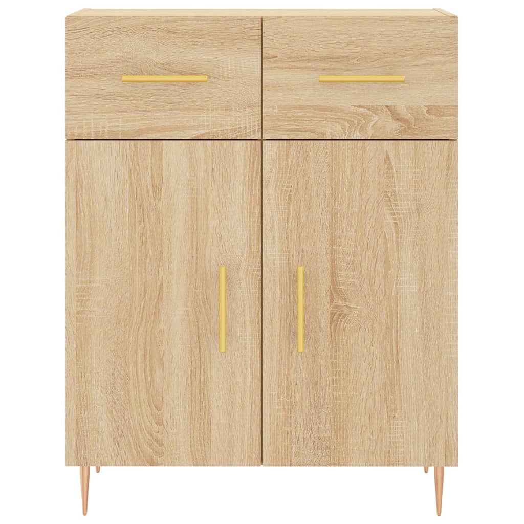 Highboard sonoma eik 69,5x34x180 cm konstruert tre