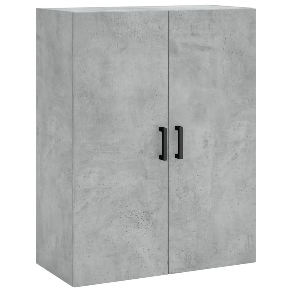 Highboard betonggrå 69,5x34x180 cm konstruert tre