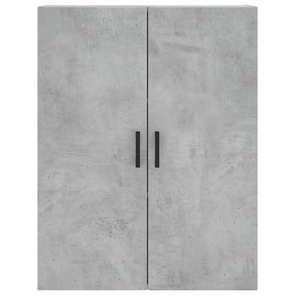 Highboard betonggrå 69,5x34x180 cm konstruert tre