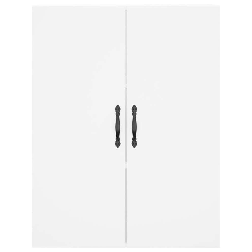Highboard hvit 69,5x34x180 cm konstruert tre