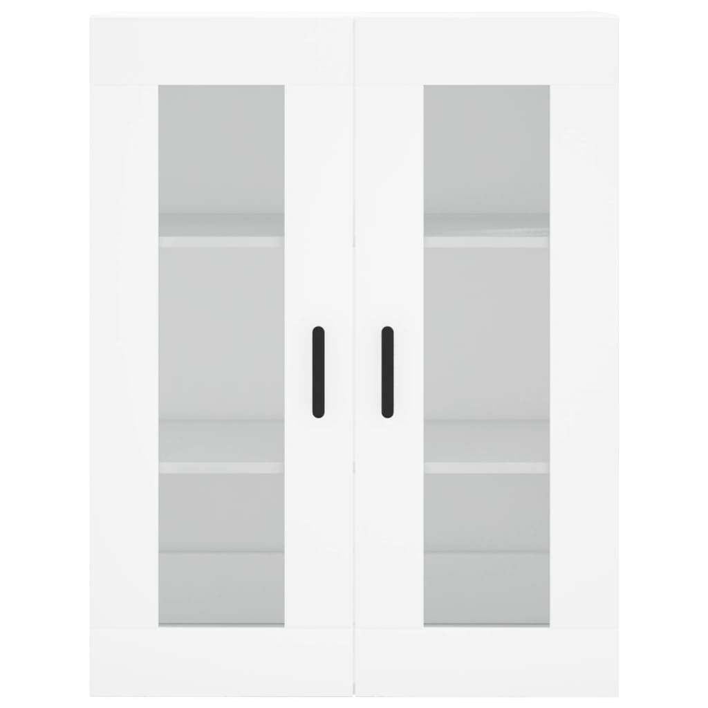 Highboard hvit 69,5x34x180 cm konstruert tre