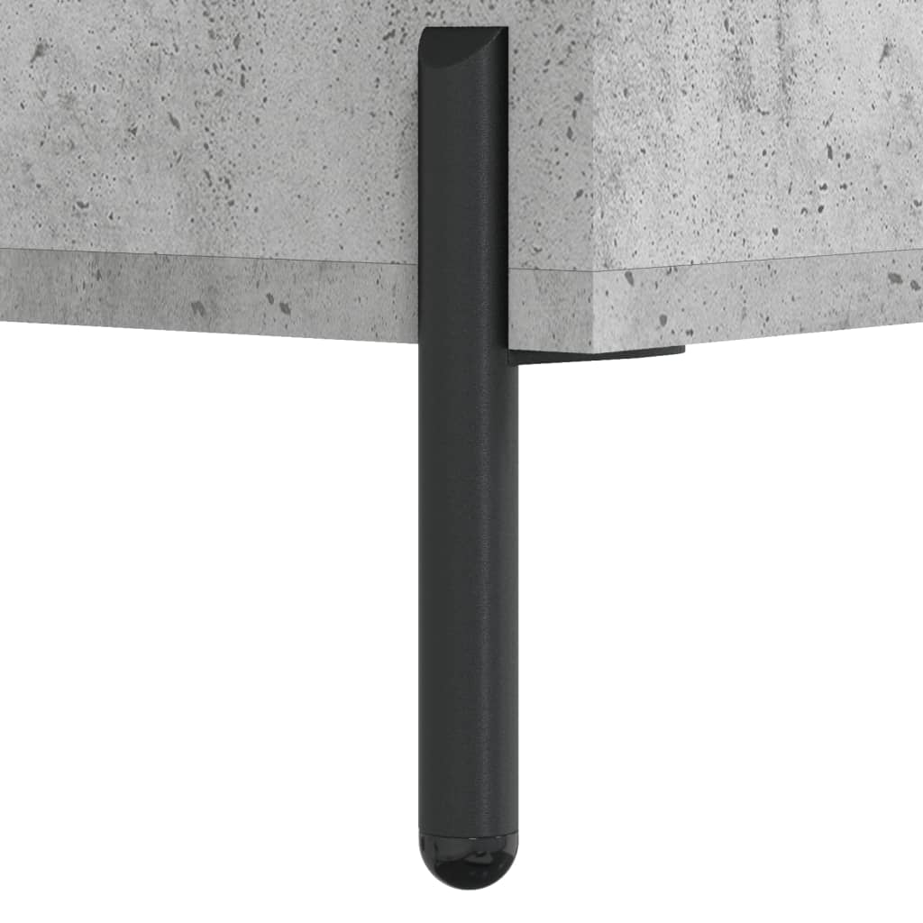 Highboard betonggrå 69,5x34x180 cm konstruert tre