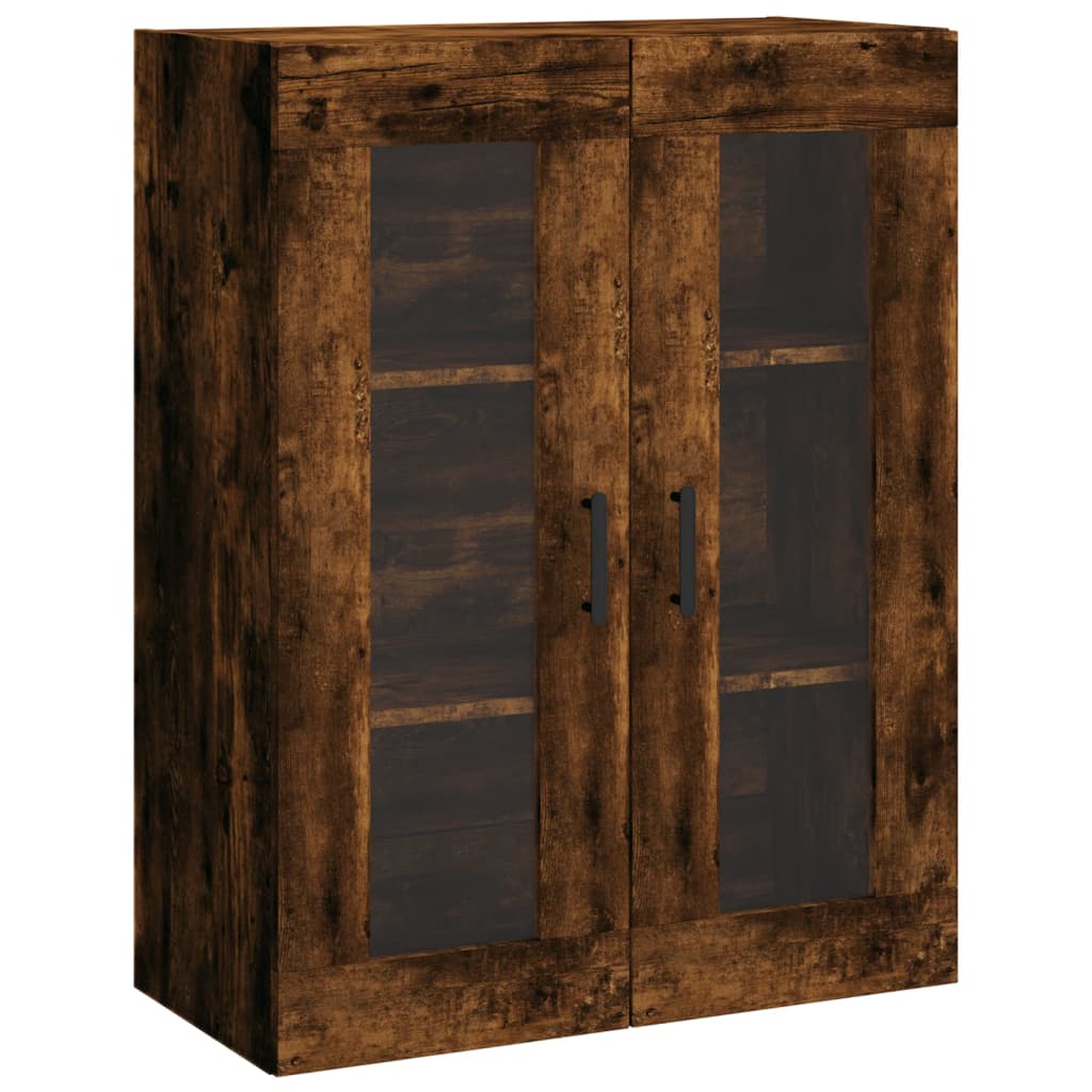 Highboard røkt eik 69,5x34x180 cm konstruert tre vidaXL