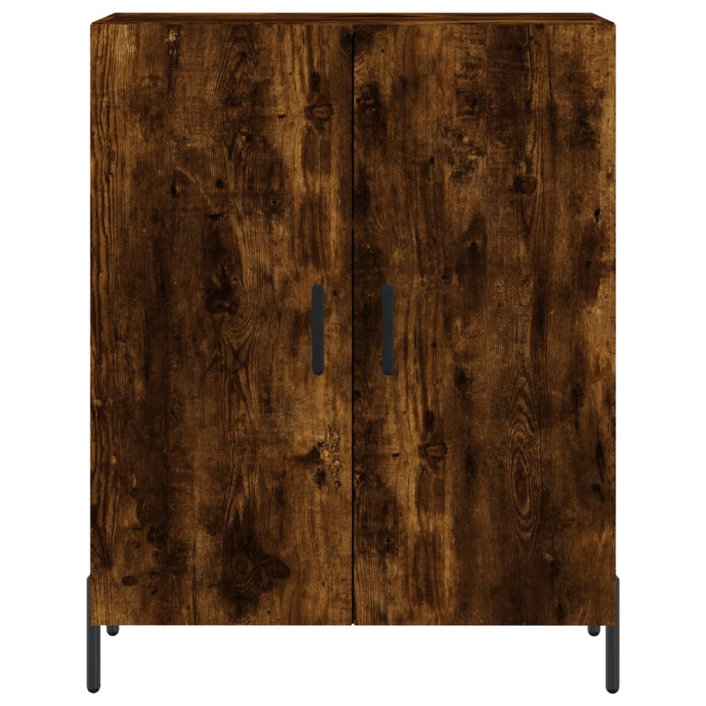 Highboard røkt eik 69,5x34x180 cm konstruert tre vidaXL