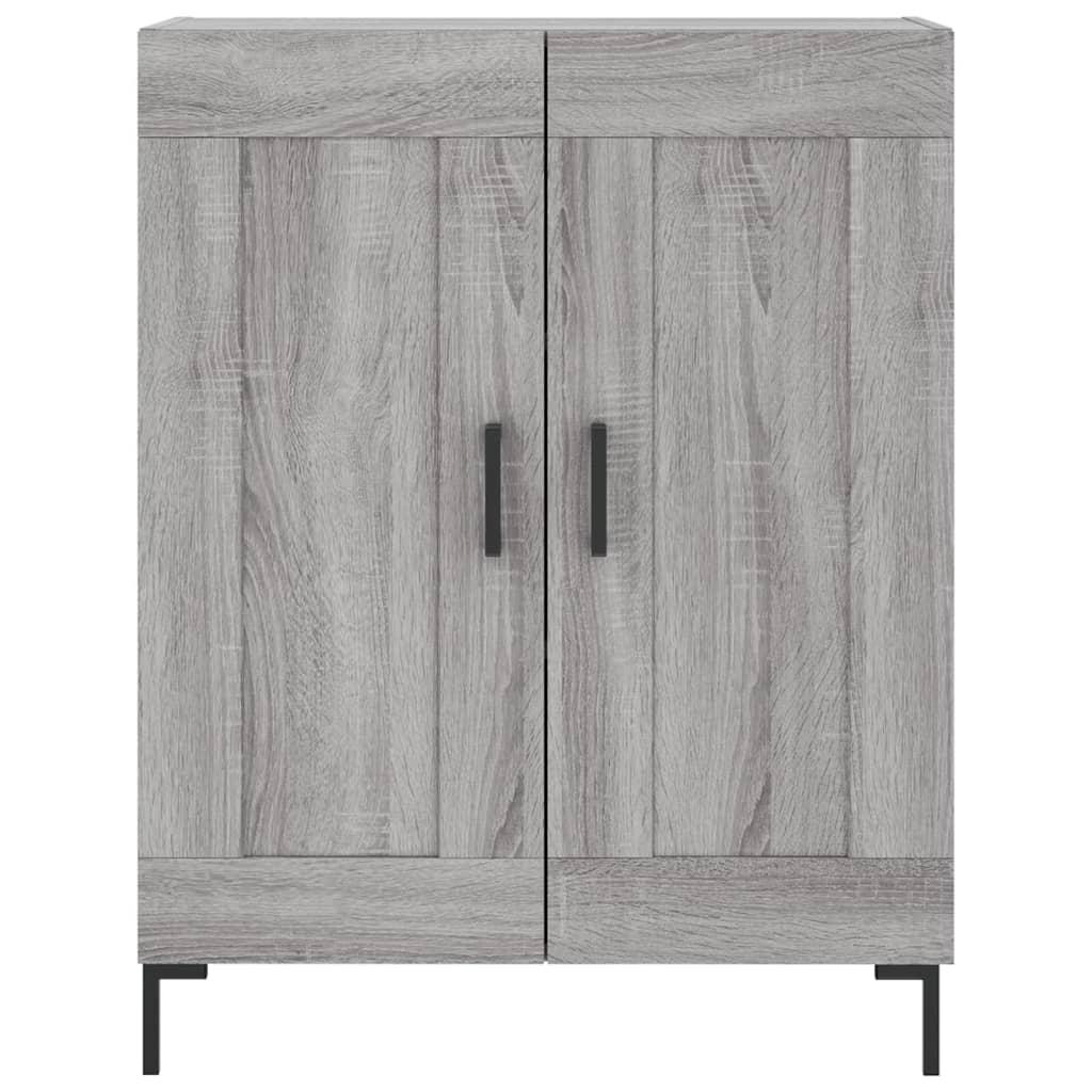 Highboard grå sonoma 69,5x34x180 cm konstruert tre