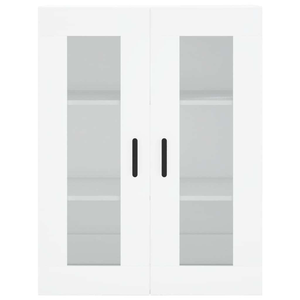 Highboard hvit 69,5x34x180 cm konstruert tre