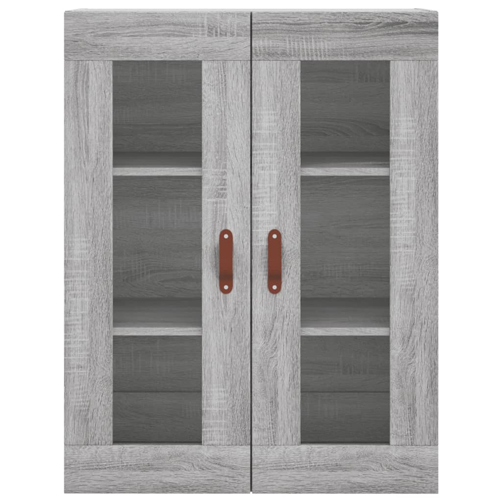 Highboard grå sonoma 69,5x34x180 cm konstruert tre