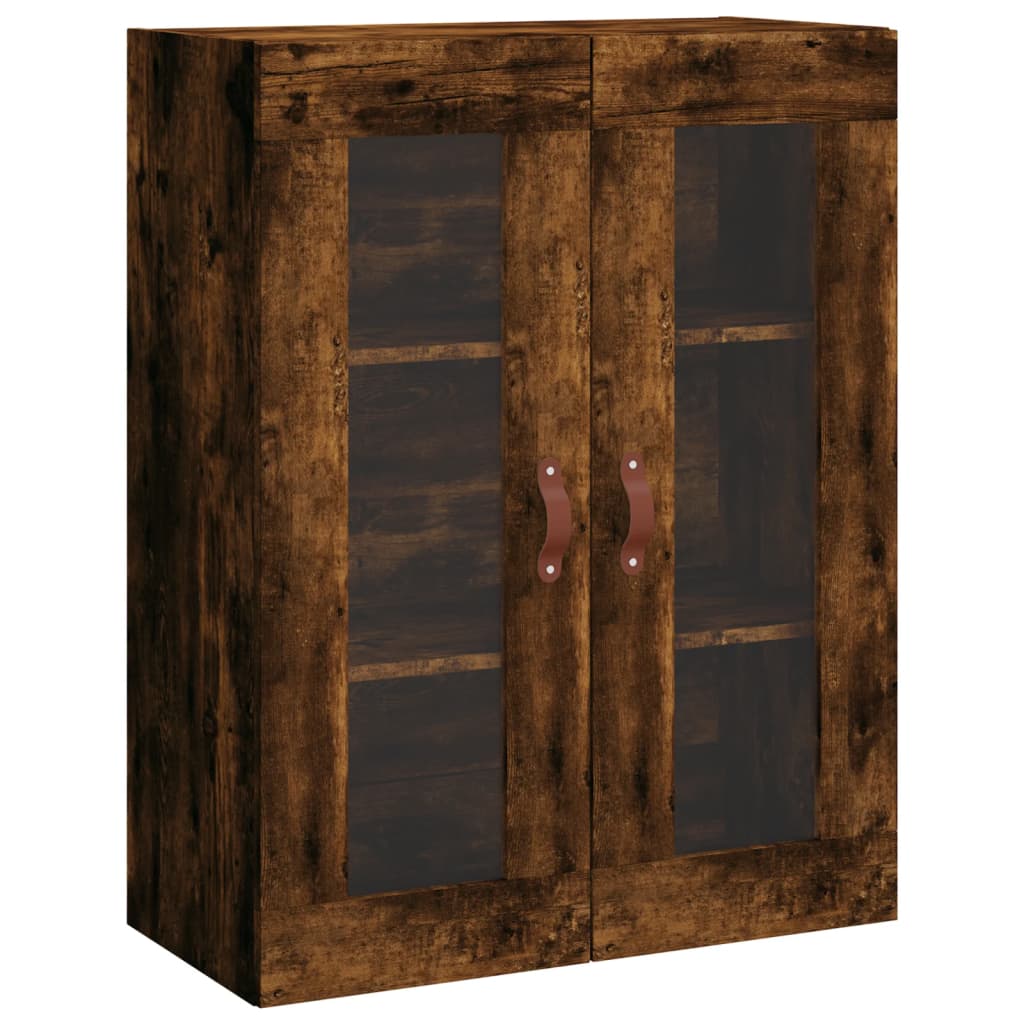 Highboard røkt eik 69,5x34x180 cm konstruert tre vidaXL