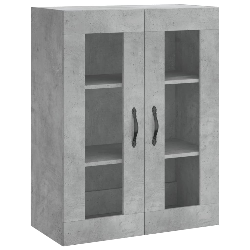 Highboard betonggrå 69,5x34x180 cm konstruert tre