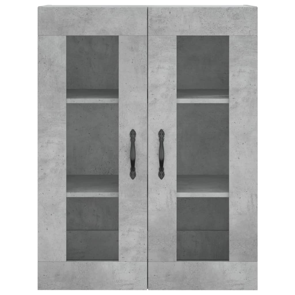 Highboard betonggrå 69,5x34x180 cm konstruert tre