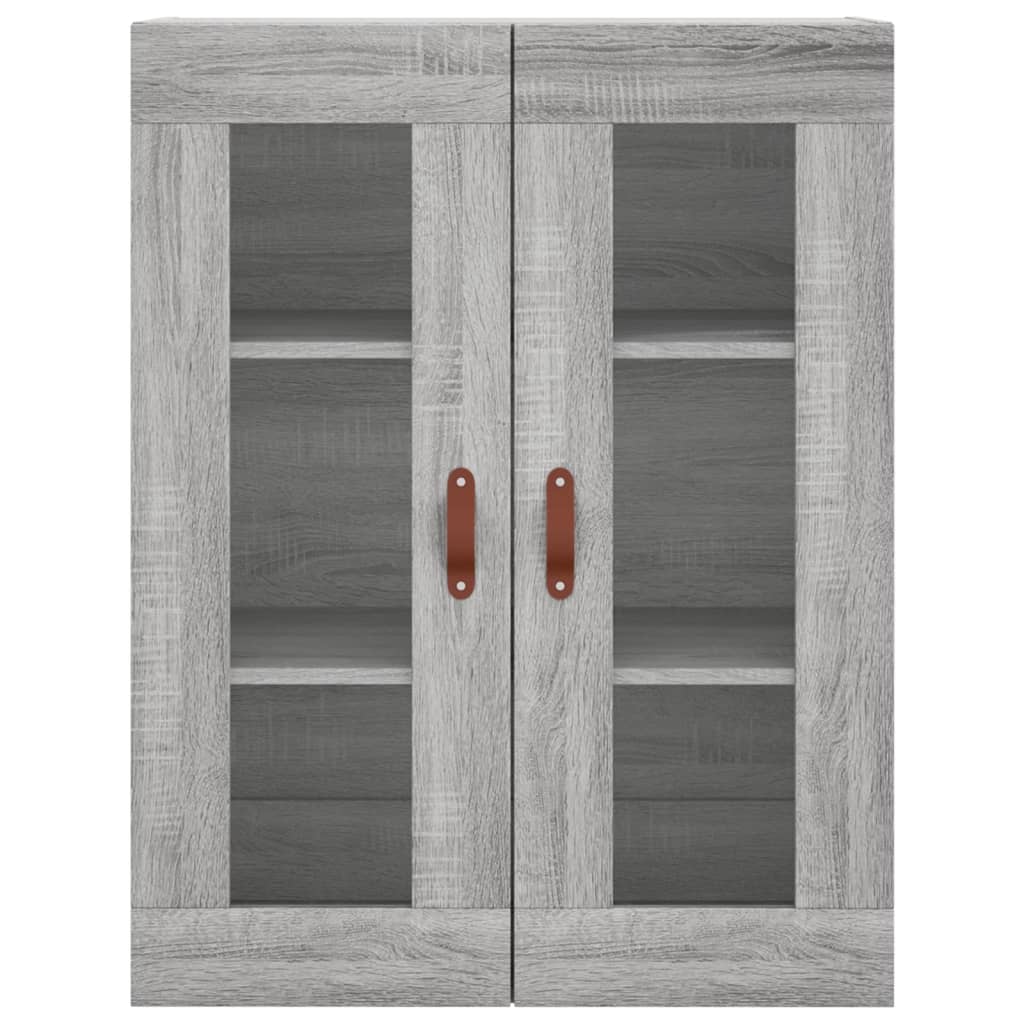 Highboard grå sonoma 69,5x34x180 cm konstruert tre