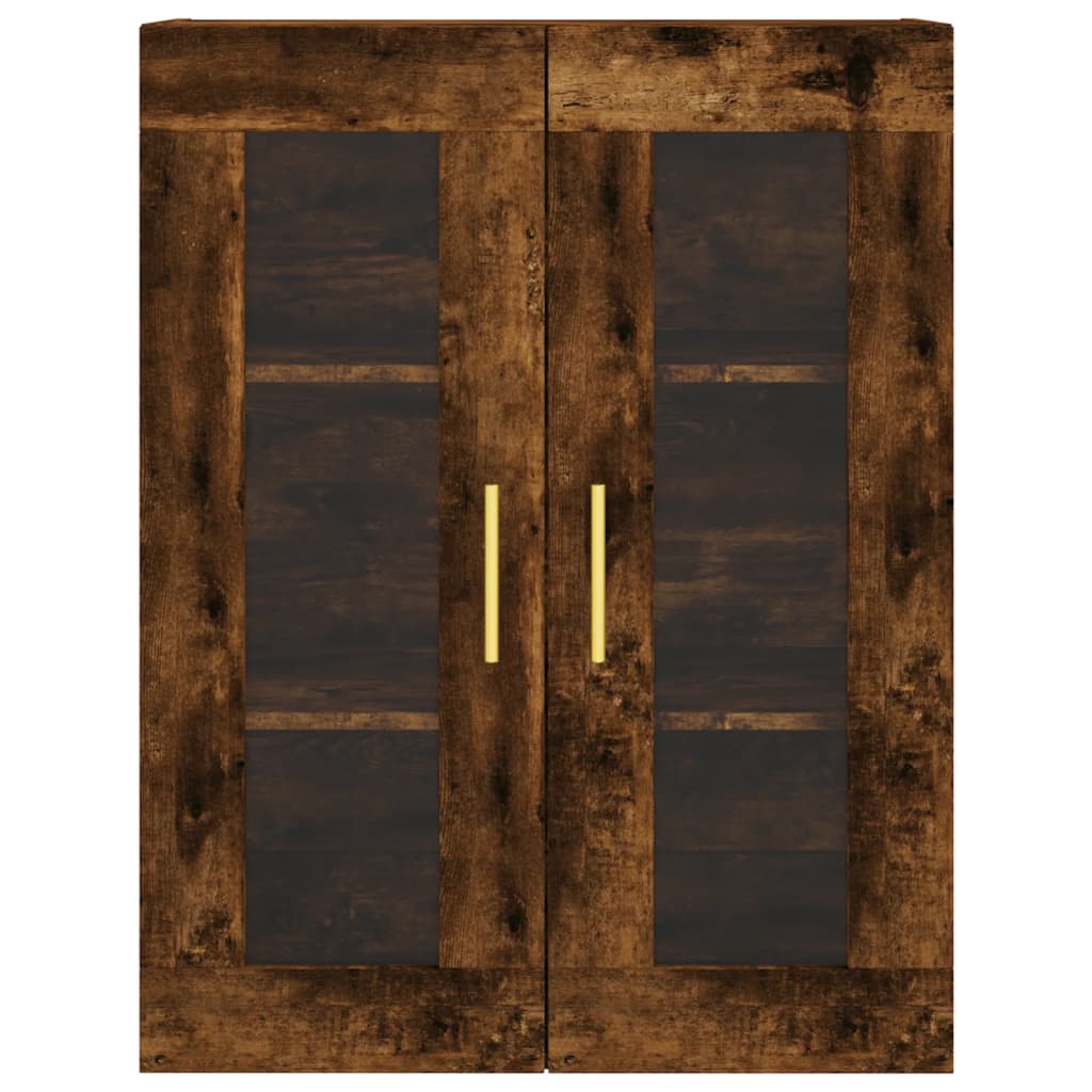 Highboard røkt eik 69,5x34x180 cm konstruert tre
