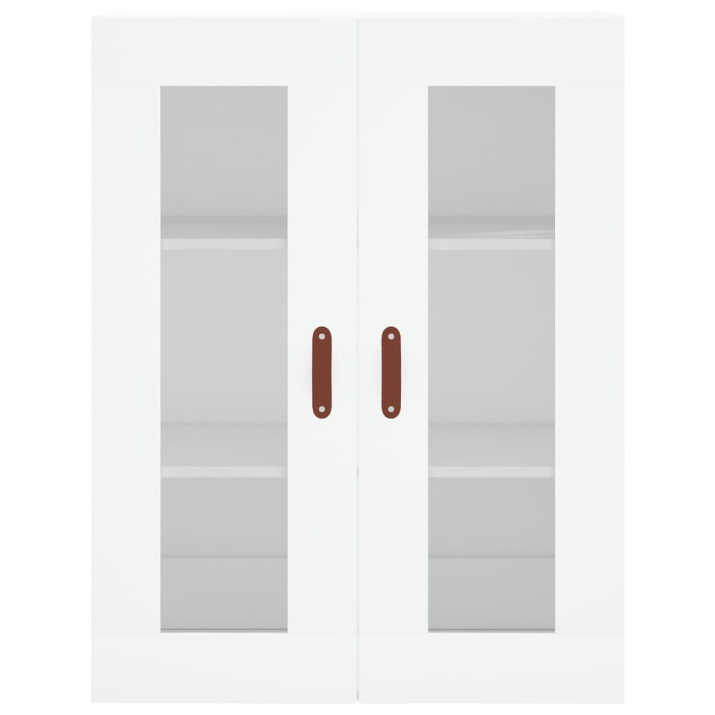 Highboard hvit 69,5x34x180 cm konstruert tre