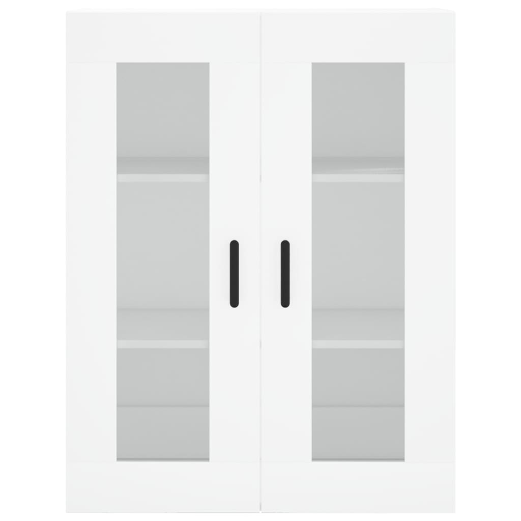 Highboard hvit 69,5x34x180 cm konstruert tre
