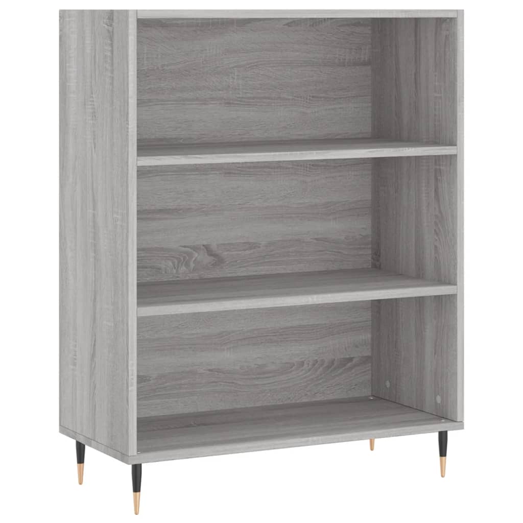 Highboard grå sonoma 69,5x34x180 cm konstruert tre