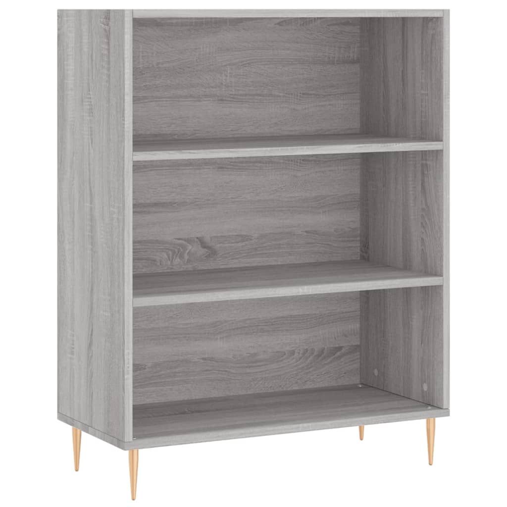 Highboard grå sonoma 69,5x34x180 cm konstruert tre