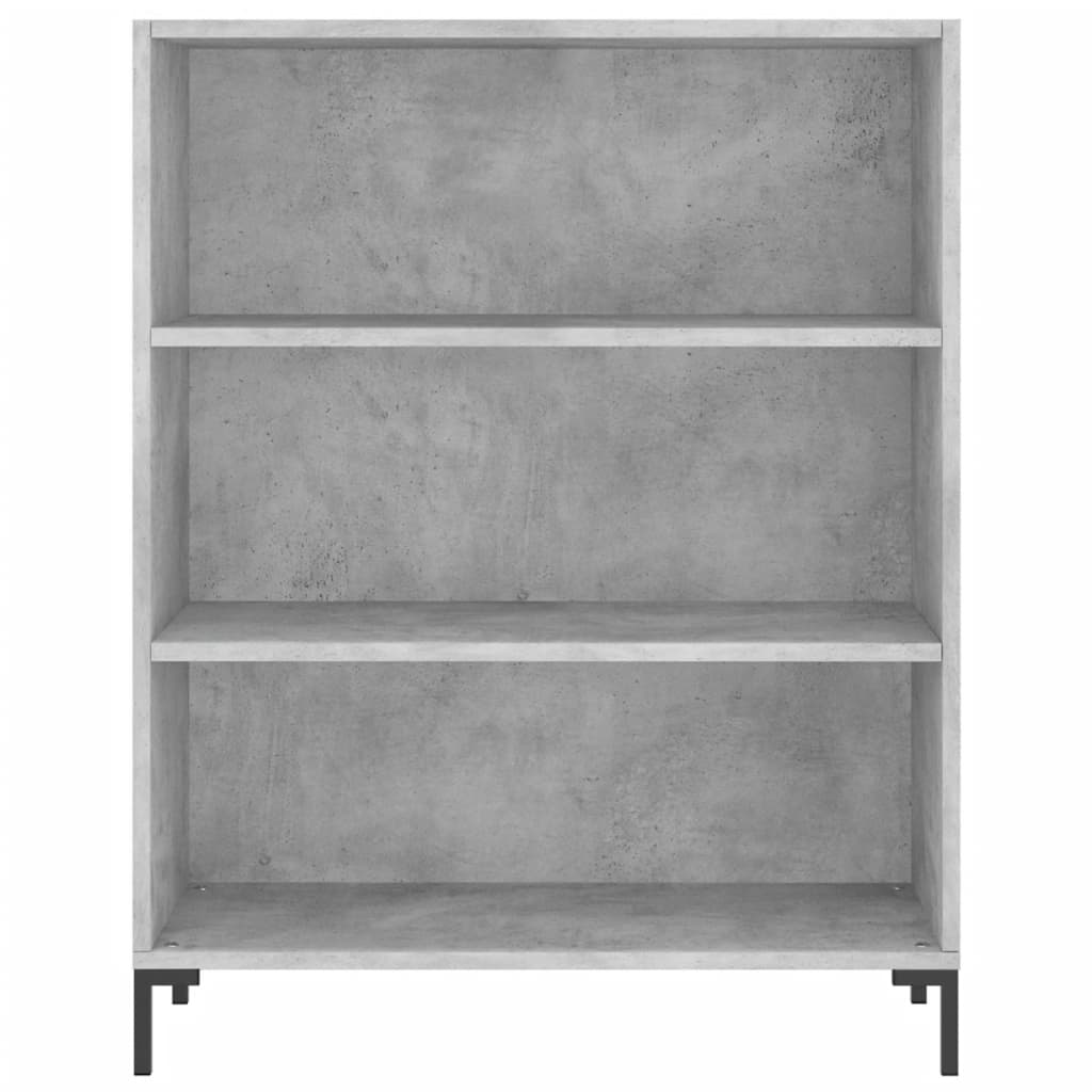 Highboard betonggrå 69,5x34x180 cm konstruert tre