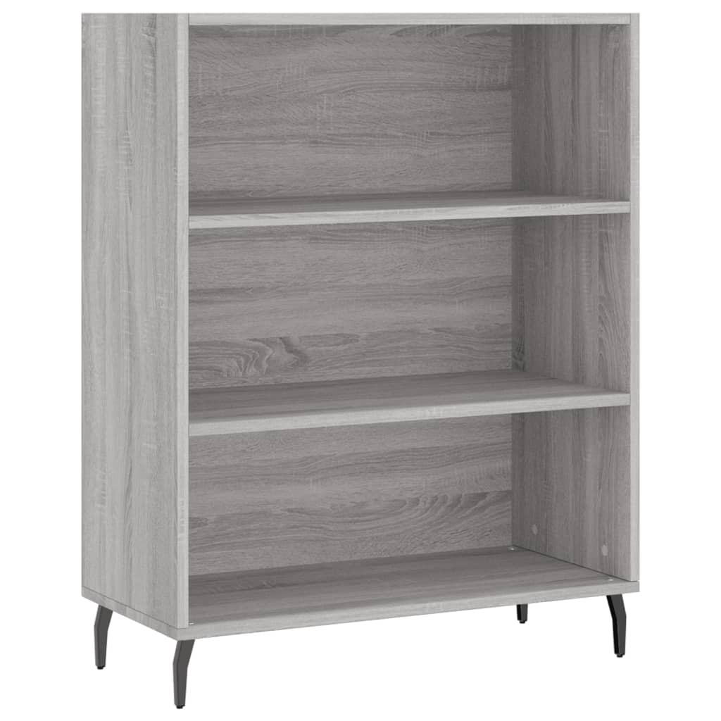 Highboard grå sonoma 69,5x34x180 cm konstruert tre