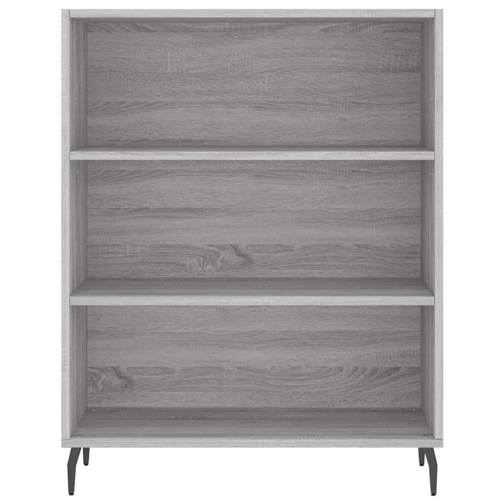 Highboard grå sonoma 69,5x34x180 cm konstruert tre