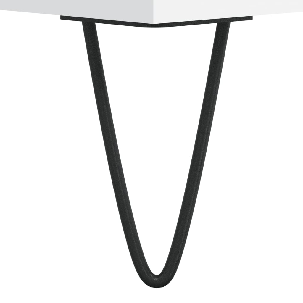 Highboard hvit 34,5x34x180 cm konstruert tre vidaXL