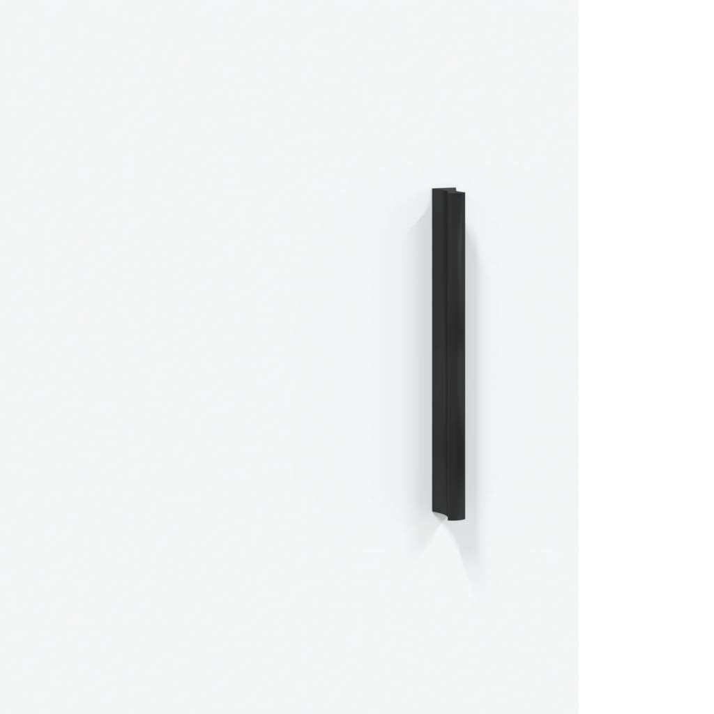 Highboard hvit 34,5x34x180 cm konstruert tre
