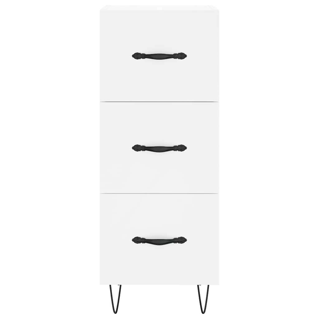 Highboard hvit 34,5x34x180 cm konstruert tre vidaXL
