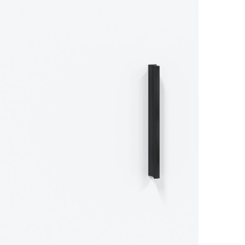 Highboard hvit 34,5x34x180 cm konstruert tre