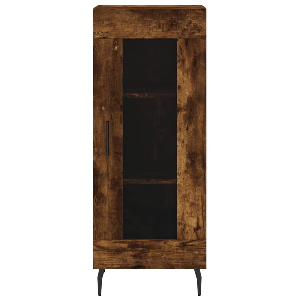 Highboard røkt eik 34,5x34x180 cm konstruert tre vidaXL
