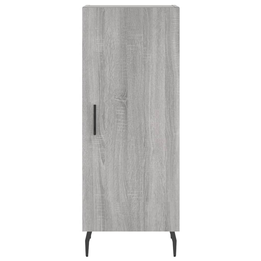 Highboard grå sonoma 34,5x34x180 cm konstruert tre