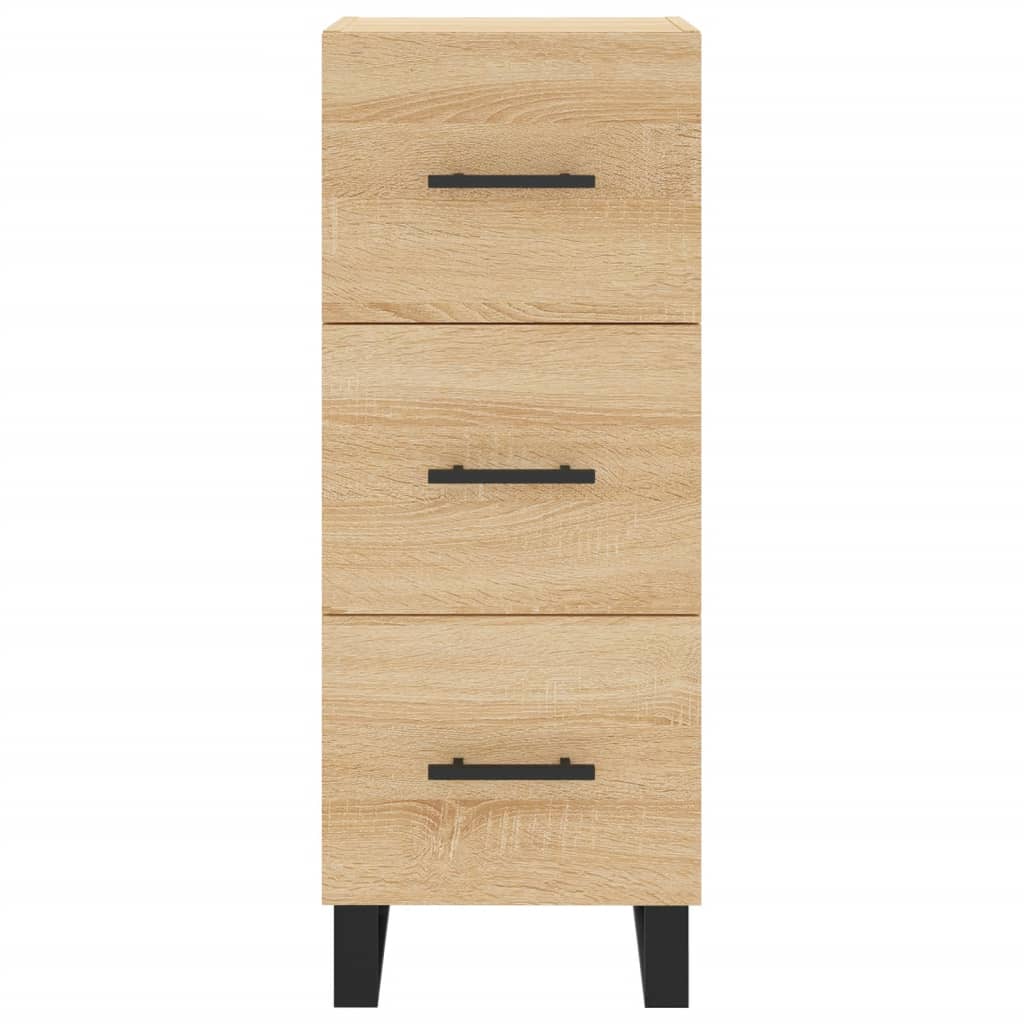 Highboard sonoma eik 34,5x34x180 cm konstruert tre