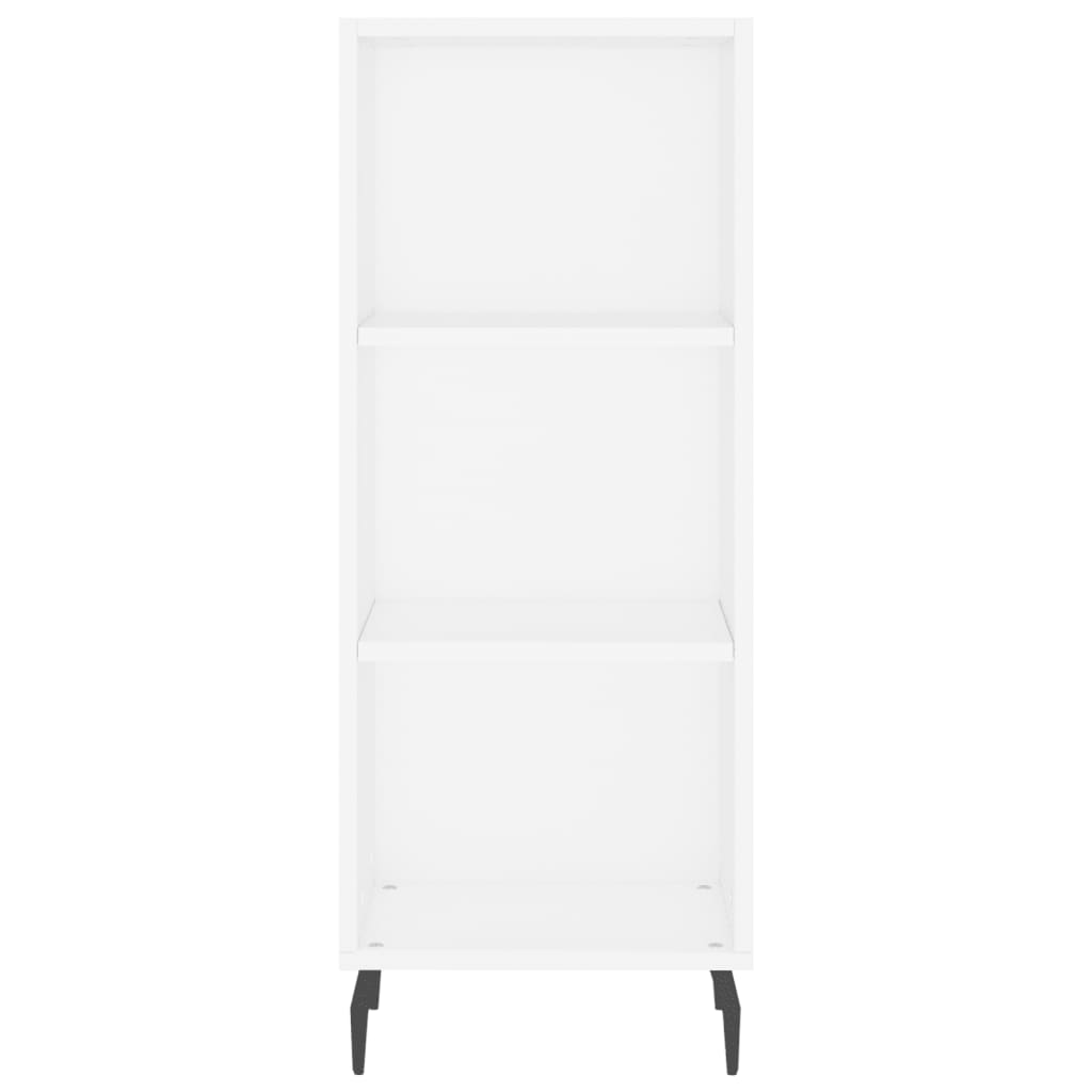 Highboard hvit 34,5x34x180 cm konstruert tre
