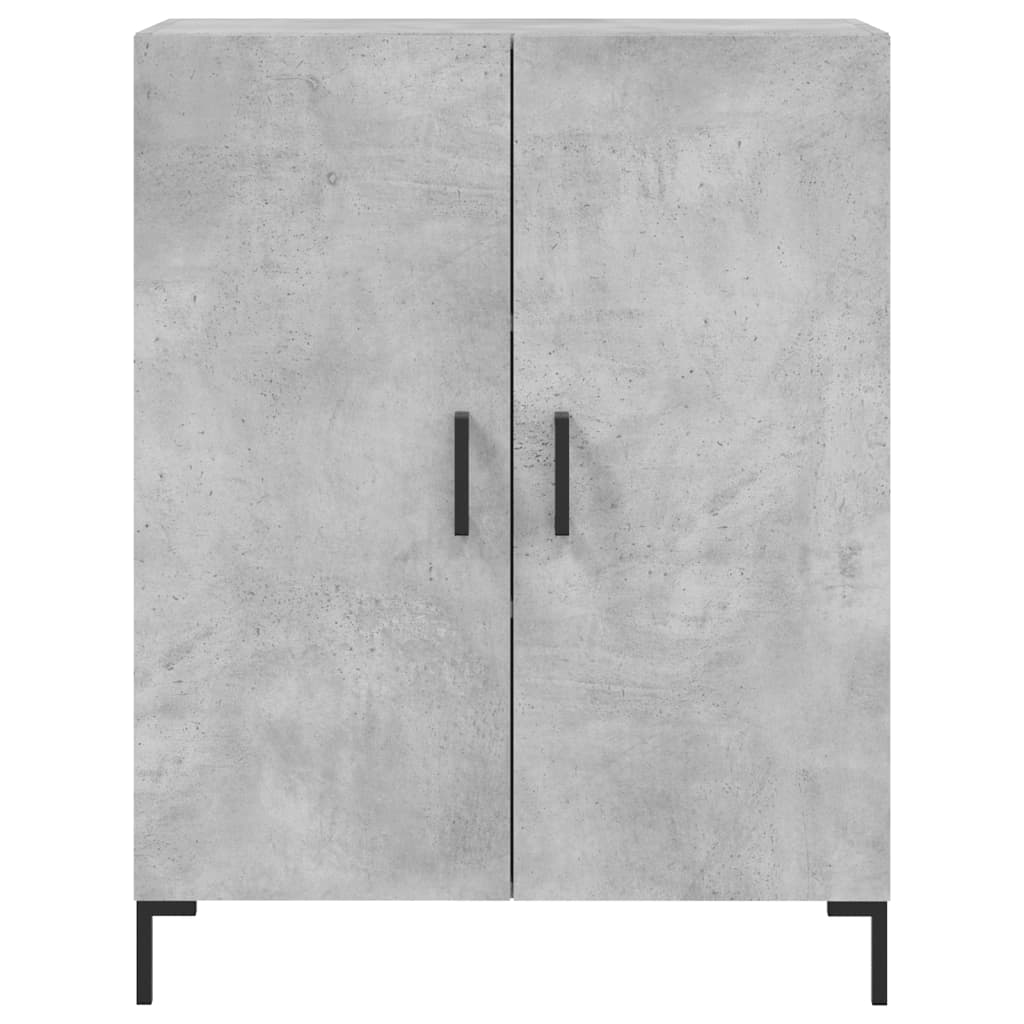 Highboard betonggrå 69,5x34x180 cm konstruert tre