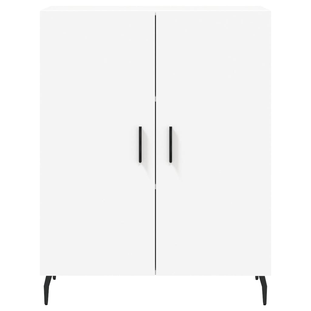 Highboard hvit 69,5x34x180 cm konstruert tre
