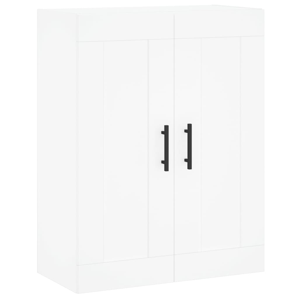 Highboard hvit 69,5x34x180 cm konstruert tre