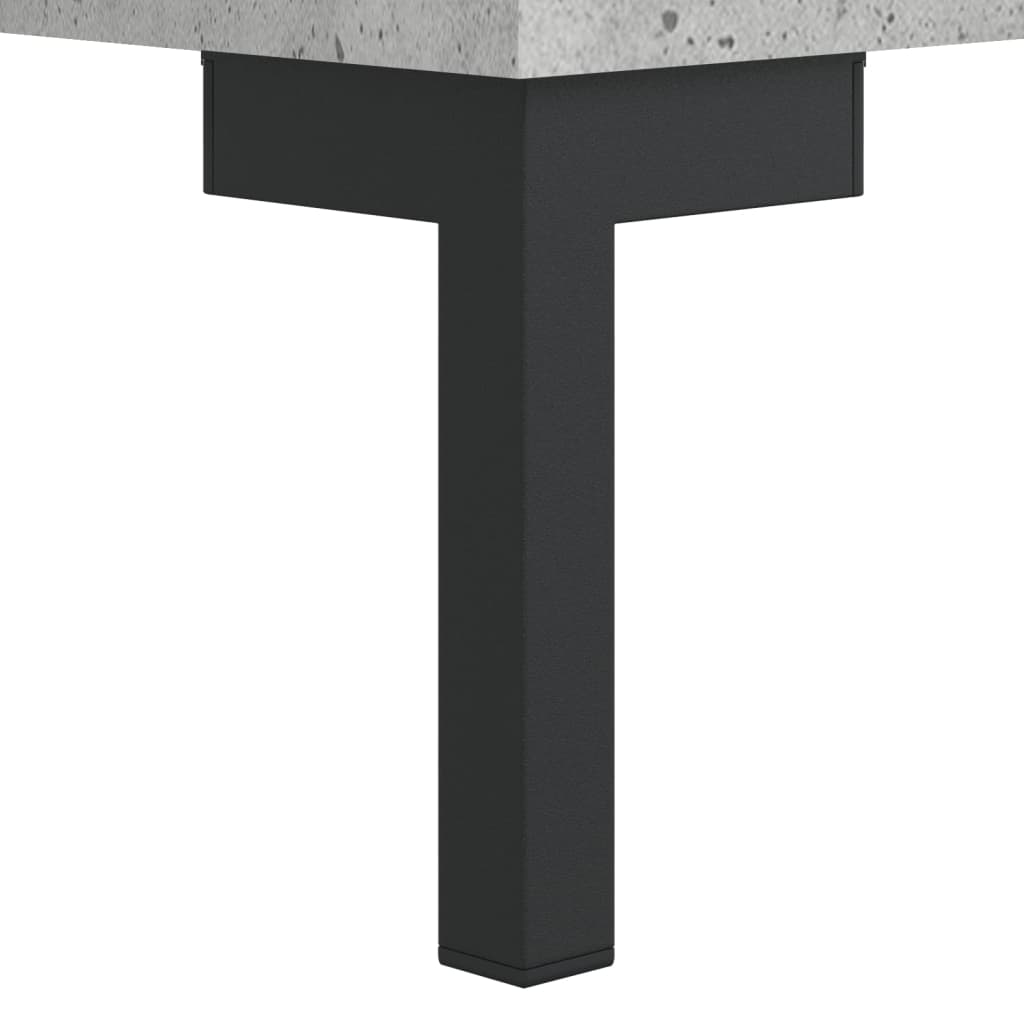 Highboard betonggrå 69,5x34x180 cm konstruert tre