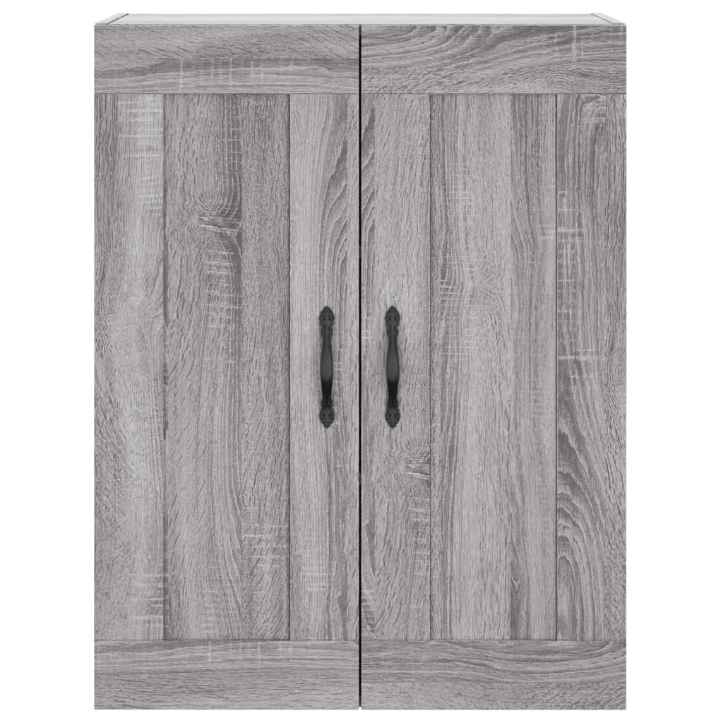 Highboard grå sonoma 69,5x34x180 cm konstruert tre