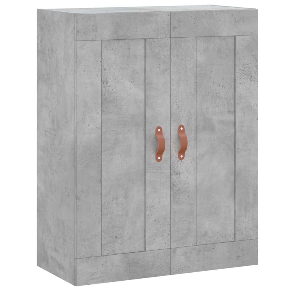 Highboard betonggrå 69,5x34x180 cm konstruert tre
