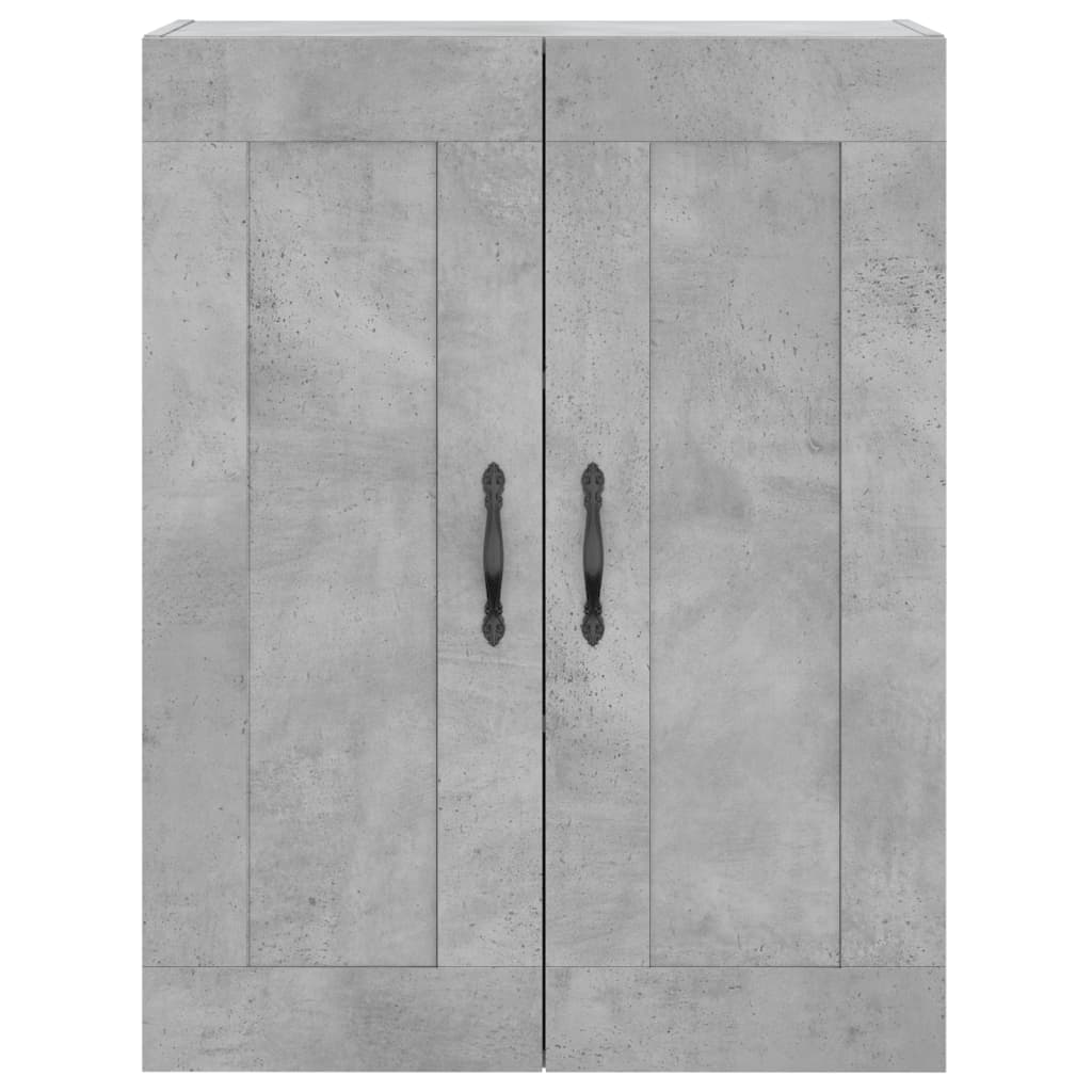 Highboard betonggrå 69,5x34x180 cm konstruert tre
