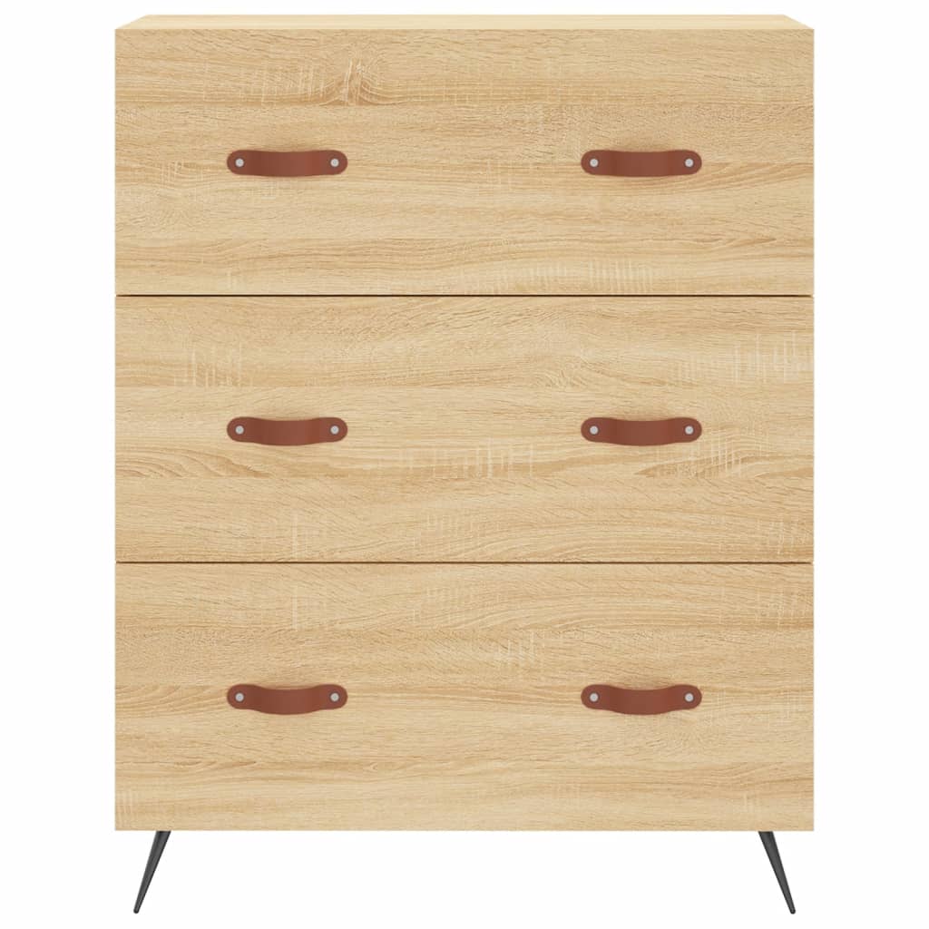 Highboard sonoma eik 69,5x34x180 cm konstruert tre