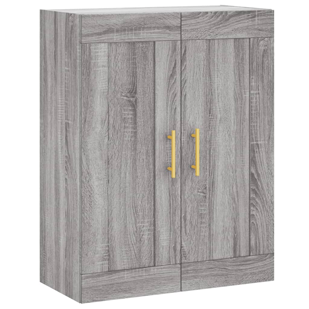 Highboard grå sonoma 69,5x34x180 cm konstruert tre