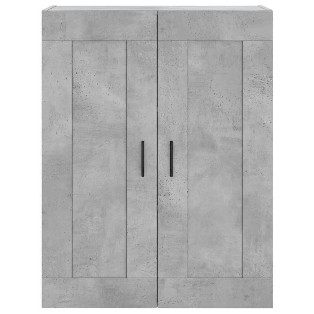 Highboard betonggrå 69,5x34x180 cm konstruert tre