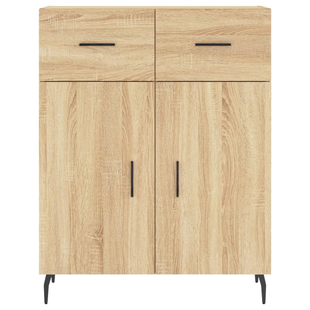 Highboard sonoma eik 69,5x34x180 cm konstruert tre